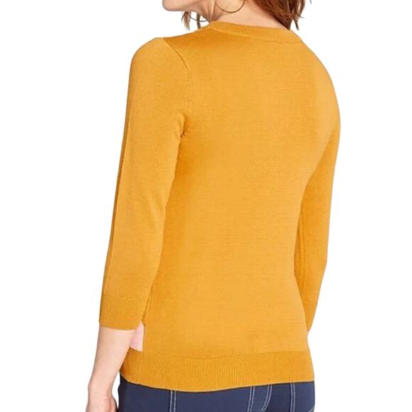 ModCloth Gold Yin Yang Burst Cotton Pullover Sweater - Picture 3 of 11